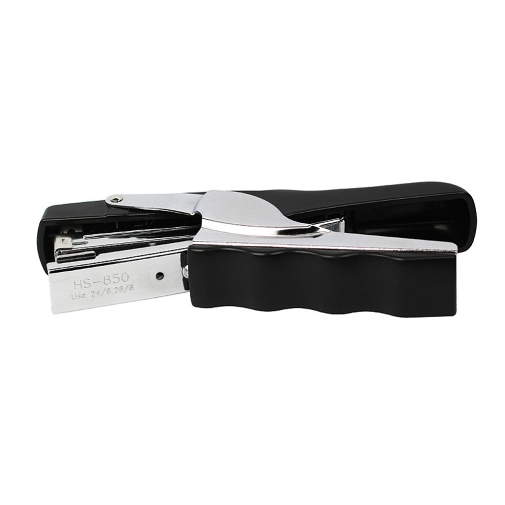 Stapler Heavy Duty - プライヤー式ステープラー、手で握るタイプ、黒色の金属製、26号、6号、24号のステープルに対応、紙詰まりしにくい設計、使いやすく、耐久性に優れたステープラー、オフィスや学校での使用に最適。