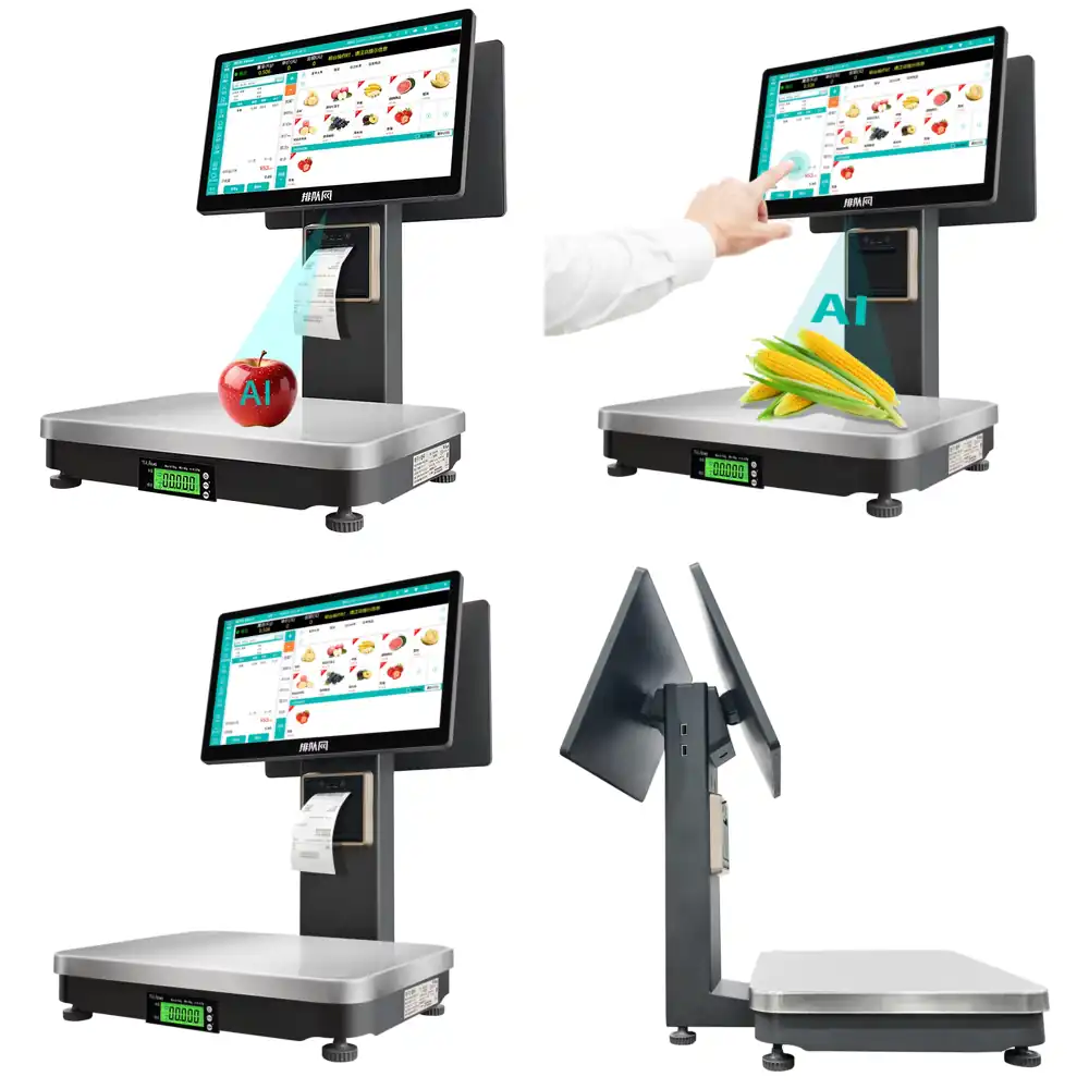 スマートラベル印刷POS AI重量計、デュアルスクリーンと内 - Label Printer のレビューと価格