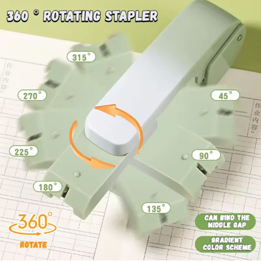 360度回転式デスクトップステープラー 簡単操作 回転式ステ - Stapler Heavy Duty のレビューと価格
