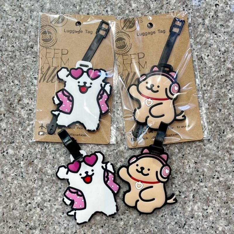   かわいい漫画犬のシリコン製荷物タグ、紛失防止スーツケ - Label Maker のレビューと価格