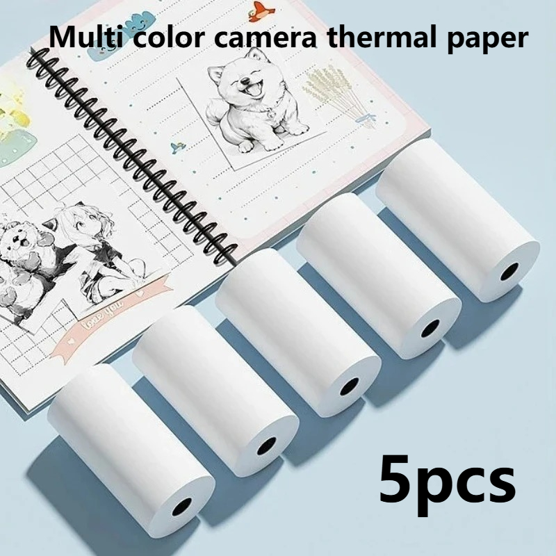 5 ロール熱粘着ステッカー写真用紙プリンター用品カラーと白黒 - Printer Paper のレビューと価格