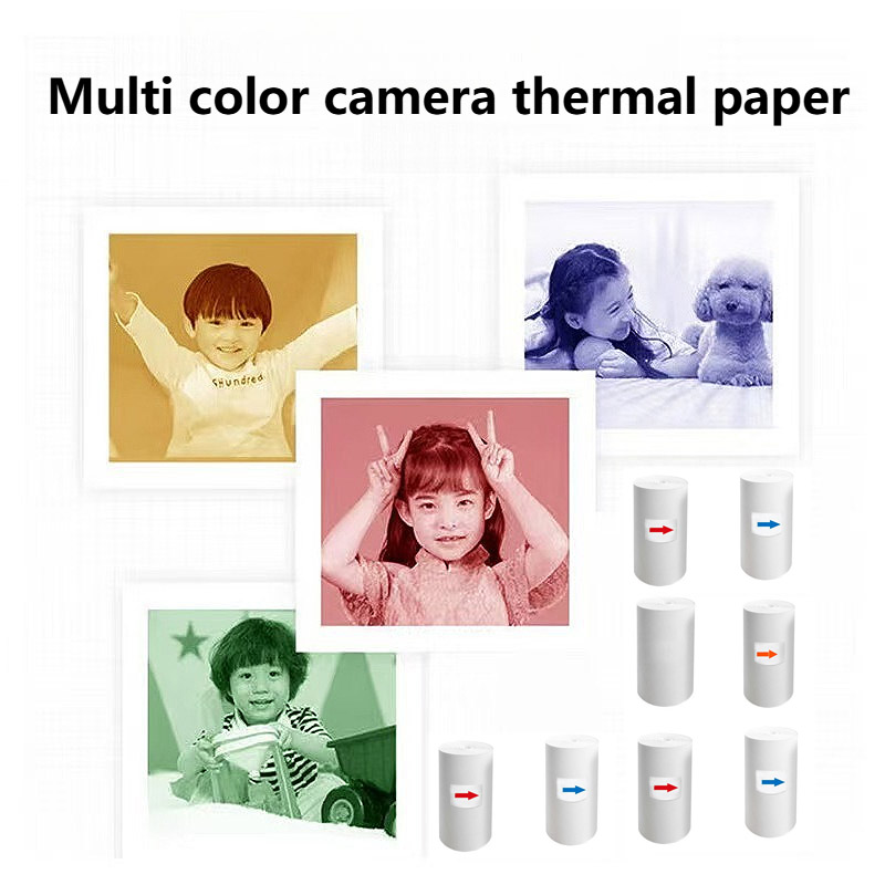 5 ロール熱粘着ステッカー写真用紙プリンター用品カラーと白黒 - Printer Paper のレビューと価格